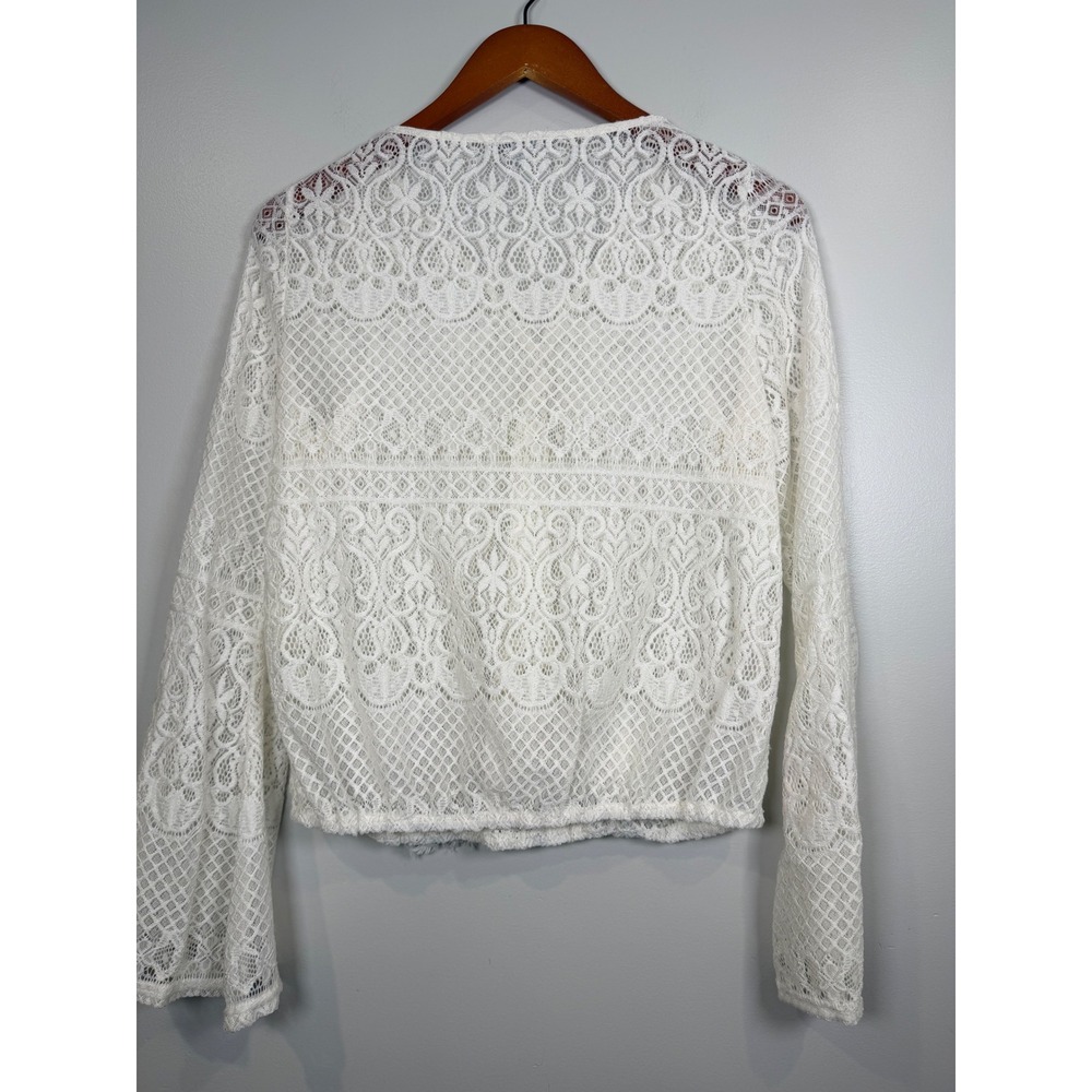 Charlotte Russe Womens Top Large Boho  Fairy Cottagecore Festival Indie Lace - Picture 7 of 9